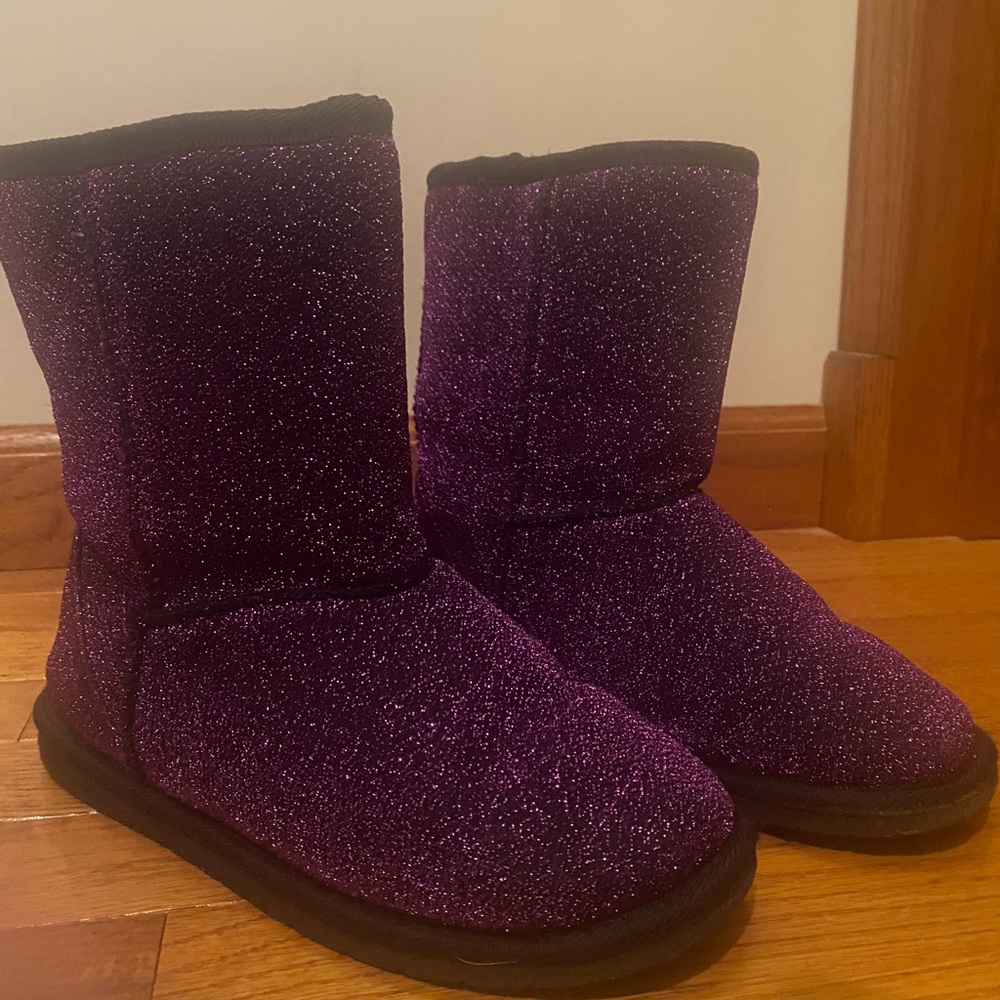 Sheepdawgs Purple Sparkly sz7 frost Aussie style boots 9”